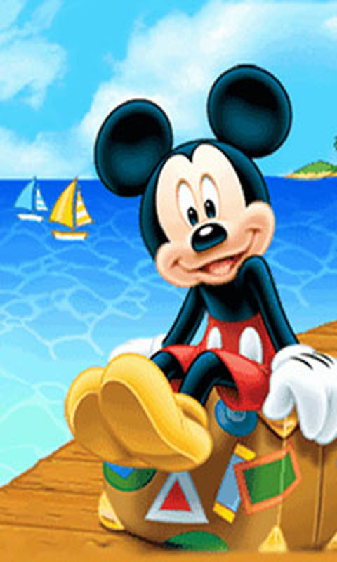 wallpaper kartun mickey mouse laut