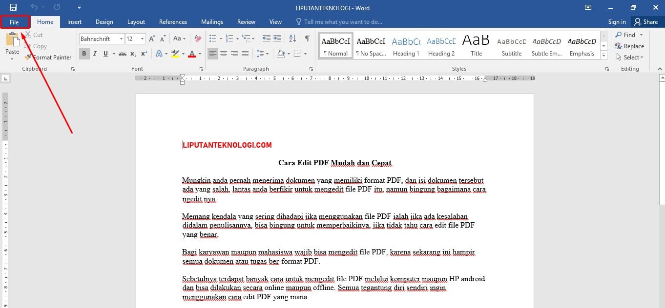 merubah word ke PDF