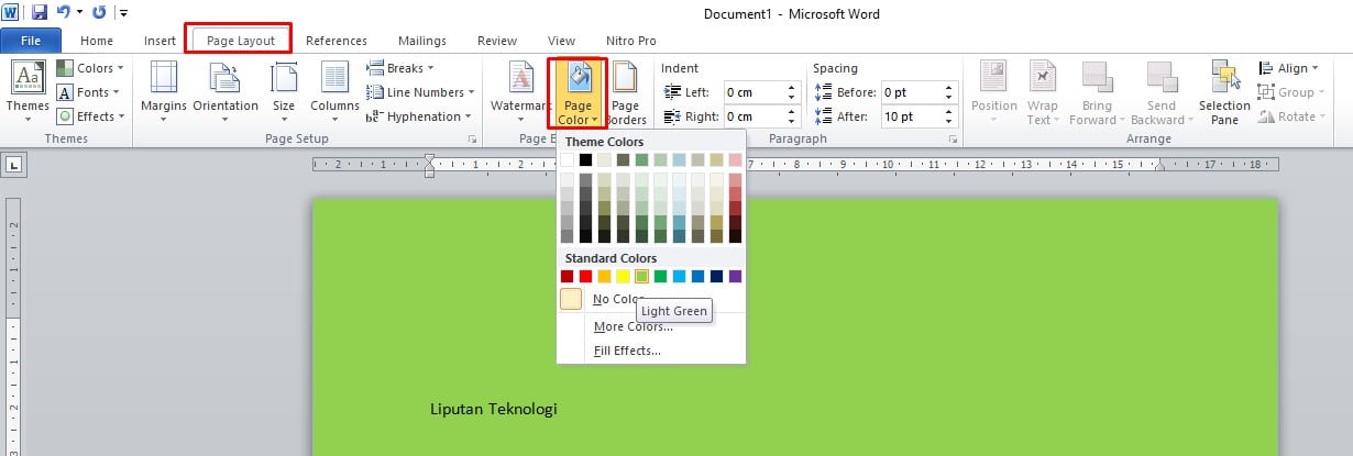 Cara Membuat Background di Microsoft Word 2010